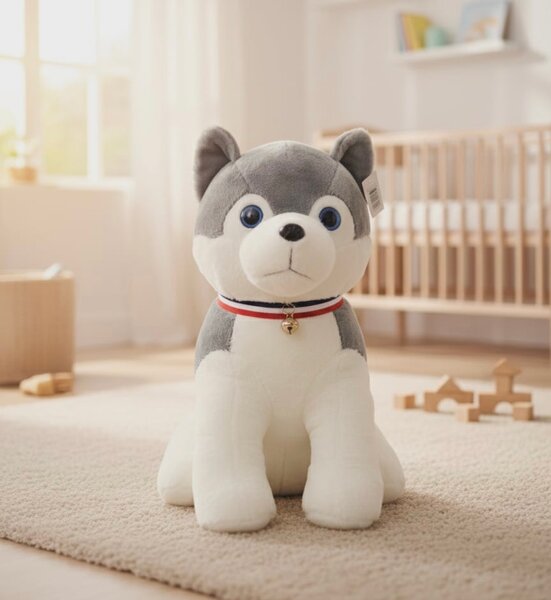 Peluche Husky Doux Enfant