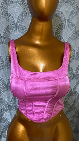 Top femme rose corset