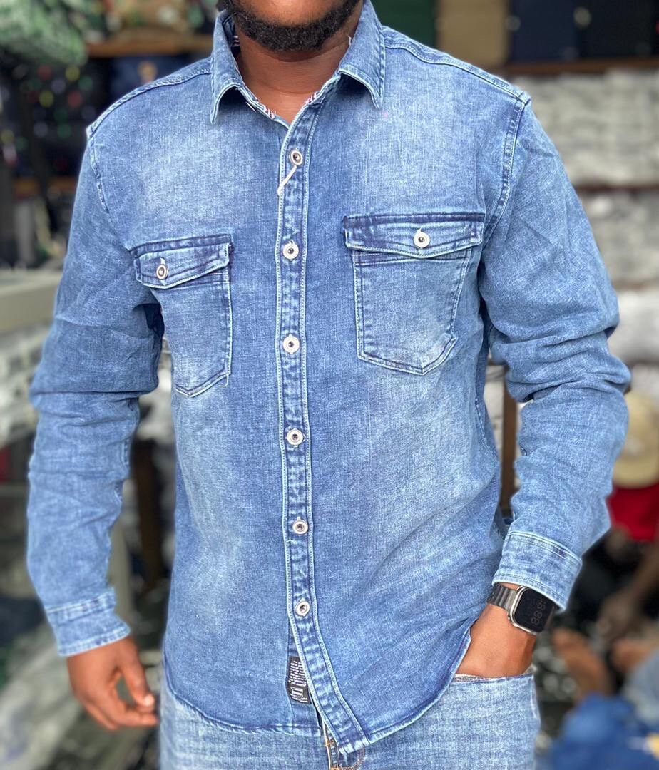 Chemise en denim homme