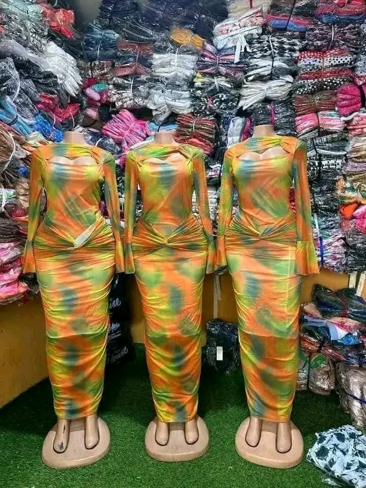 Robe longue tie-dye élégante