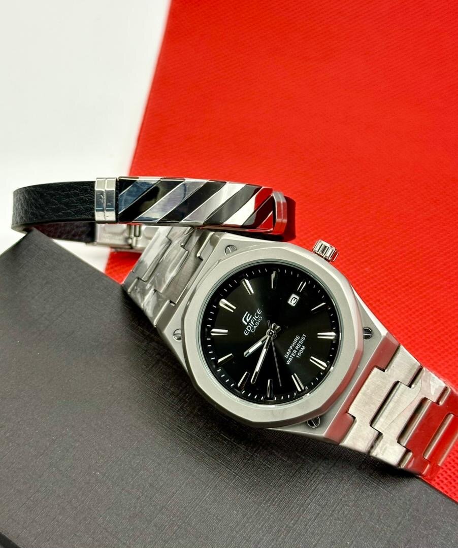 Montre acier élégante homme