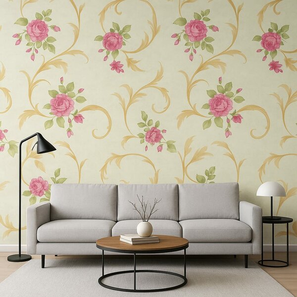 Papier Peint Floral Élégant