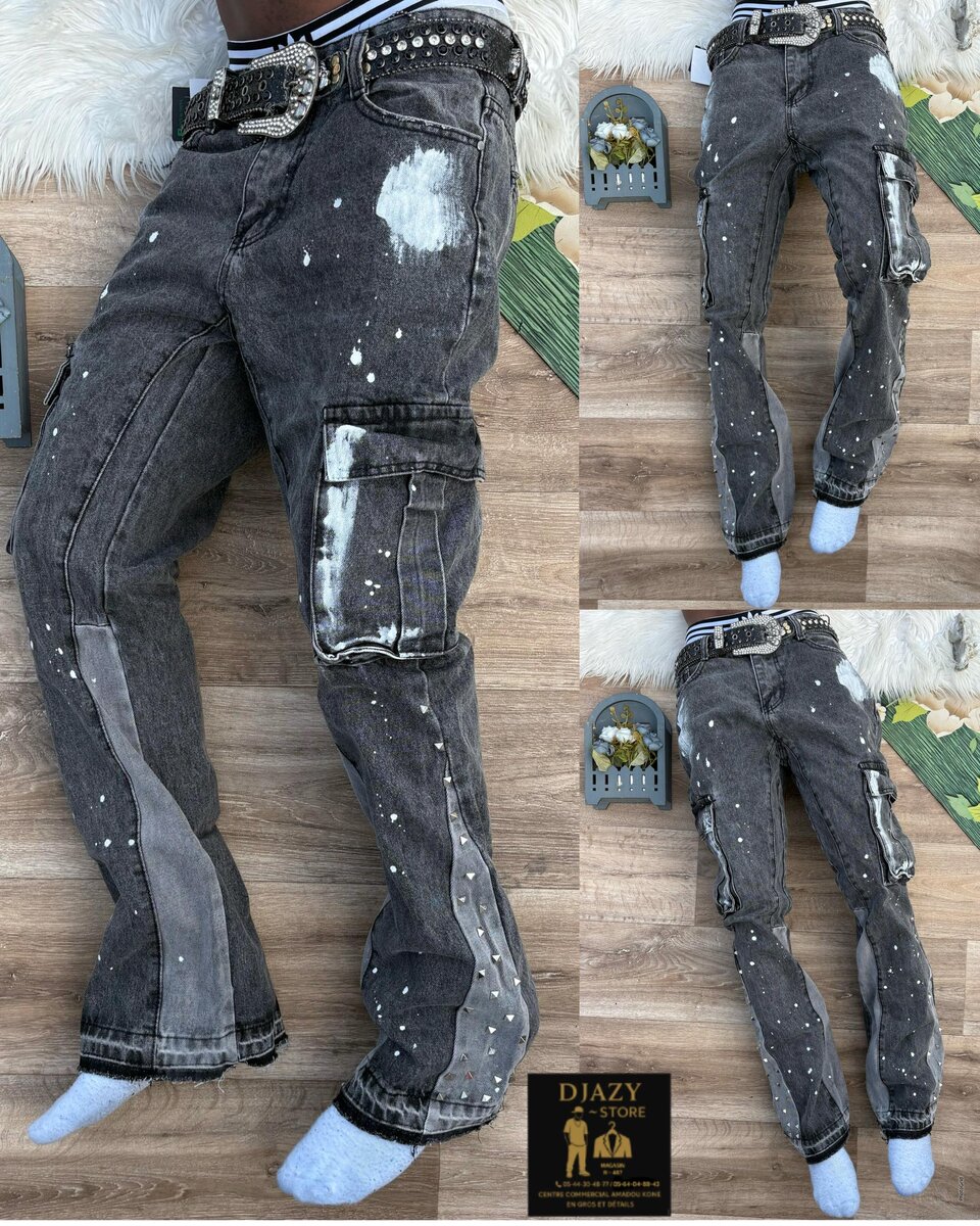 Jeans cargo décontractés homme