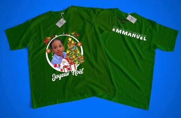 T-shirt Noël Vert Personnalisé