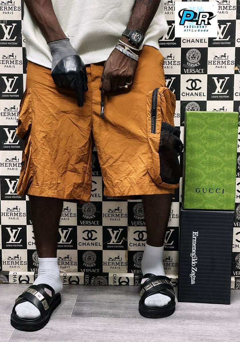 Shorts cargo orange tendance