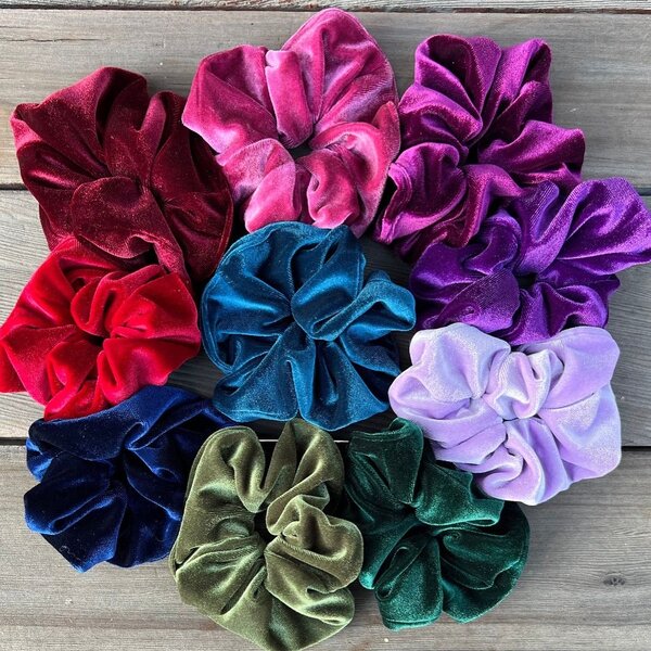 Chouchous en velours colorés