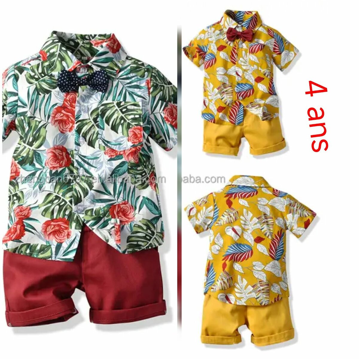 Ensemble floral garçon