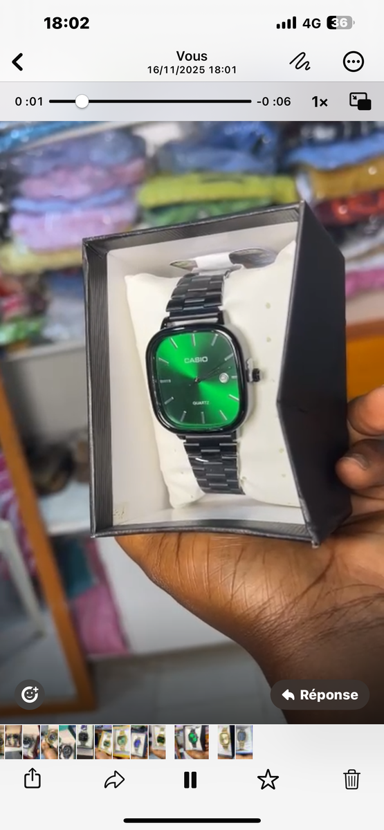 Montre Classique Homme Fluo