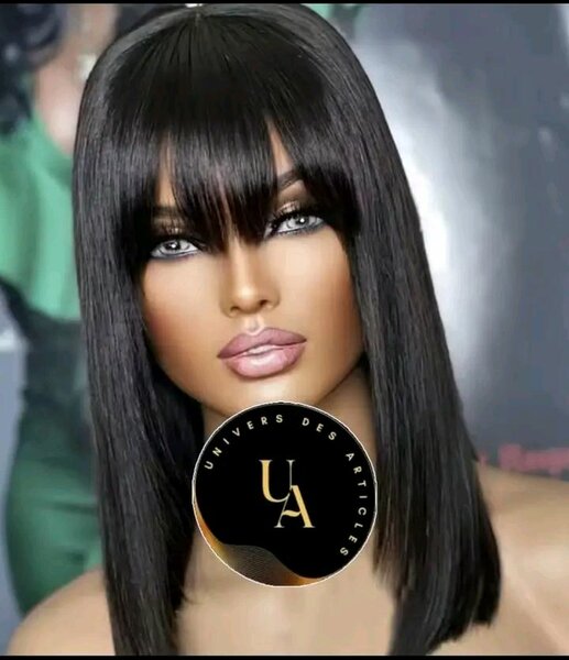 Perruque droite avec frange