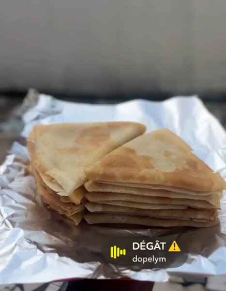 Crêpes natures et oreo