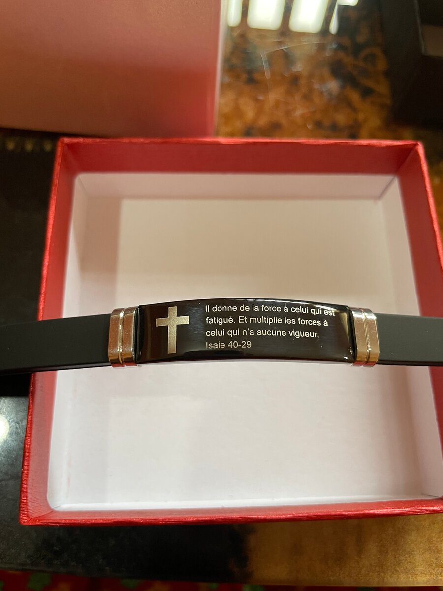 Bracelet avec verset biblique