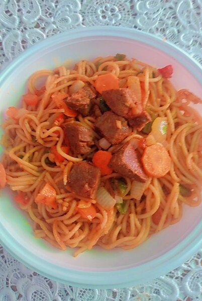 Spaghetti choco au foie