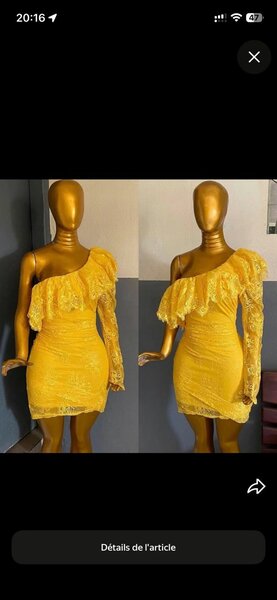 Robe Asymétrique en Dentelle
