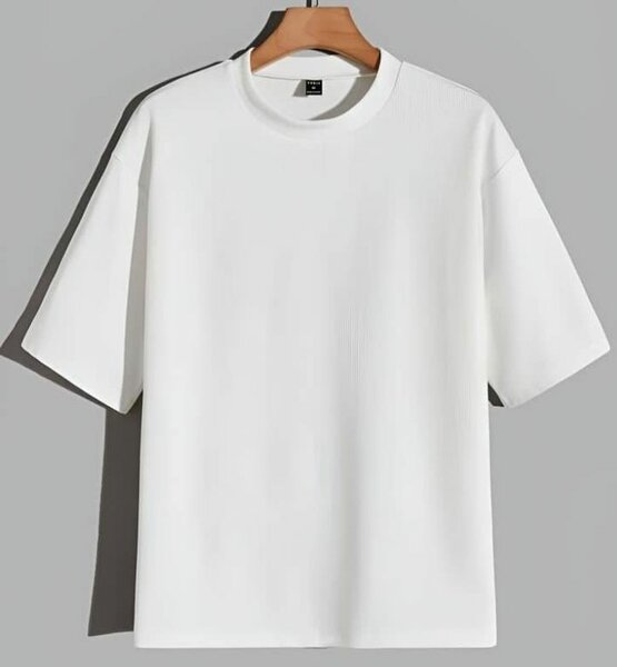 T-shirt blanc basique en coton