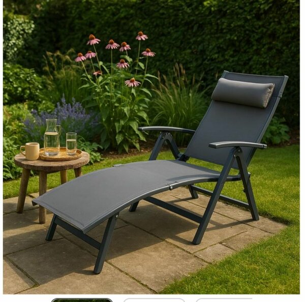 Chaise longue pliable