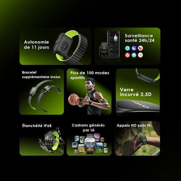 Montre Connectée Sportive IP68