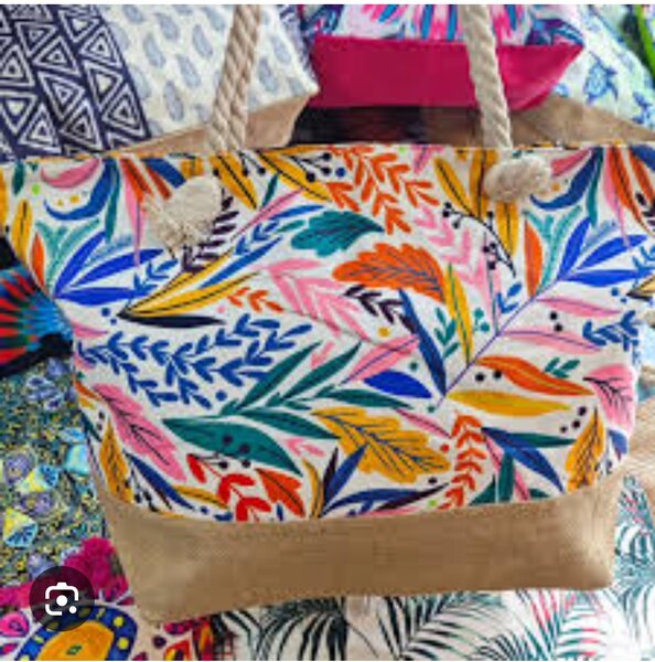 Sac cabas en toile florale