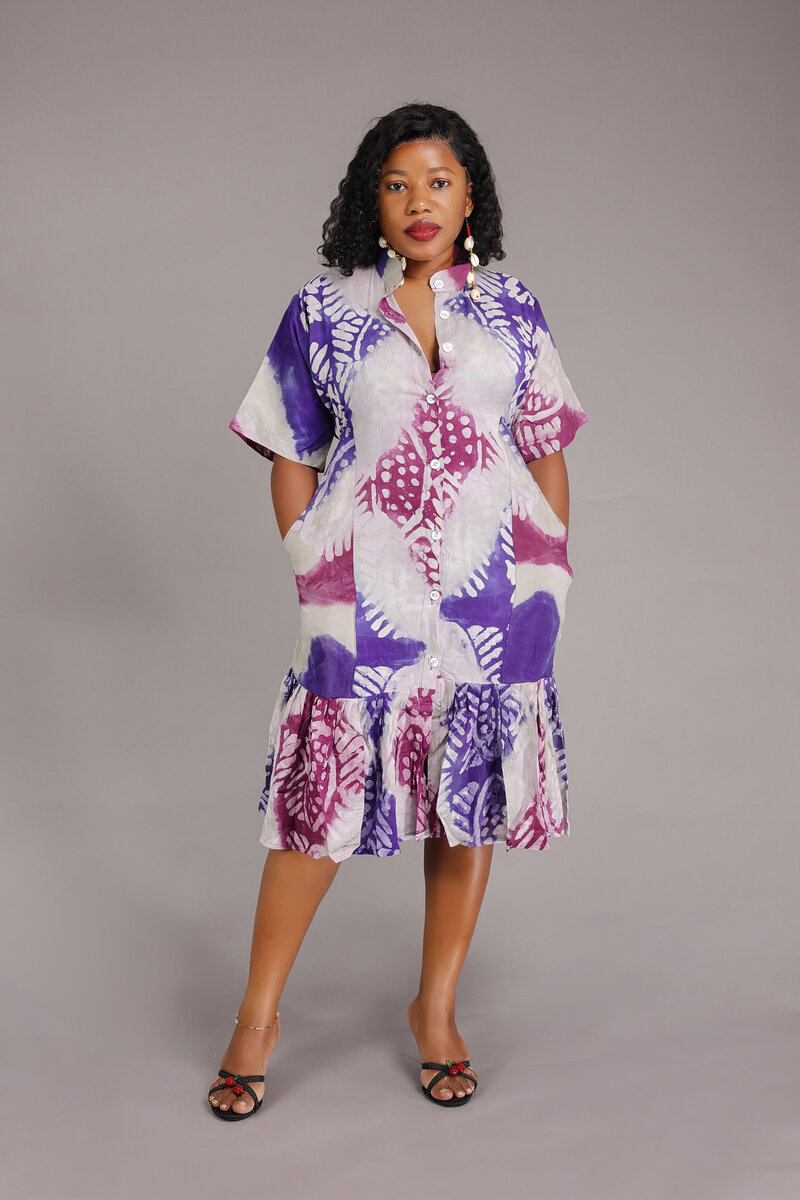 Robe colorée estivale femme