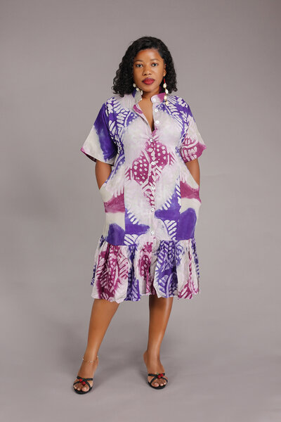 Robe colorée estivale femme