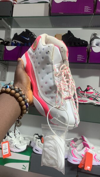 Chaussures de sport femme blanc rose