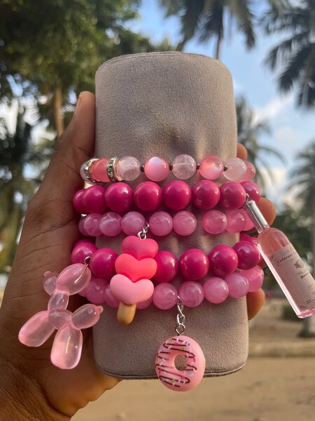 Bracelet charms roses