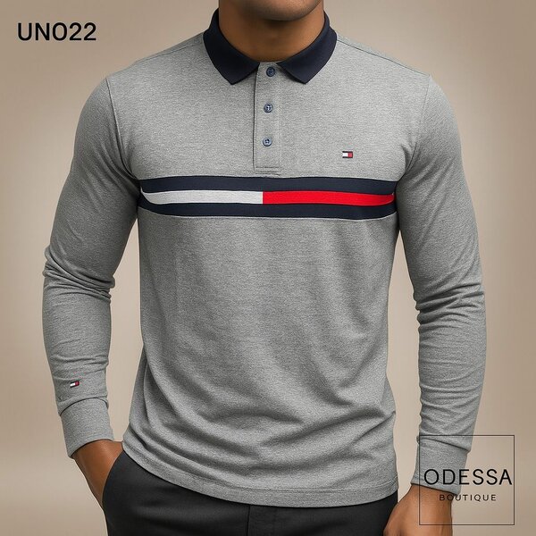 Polo homme manches longues