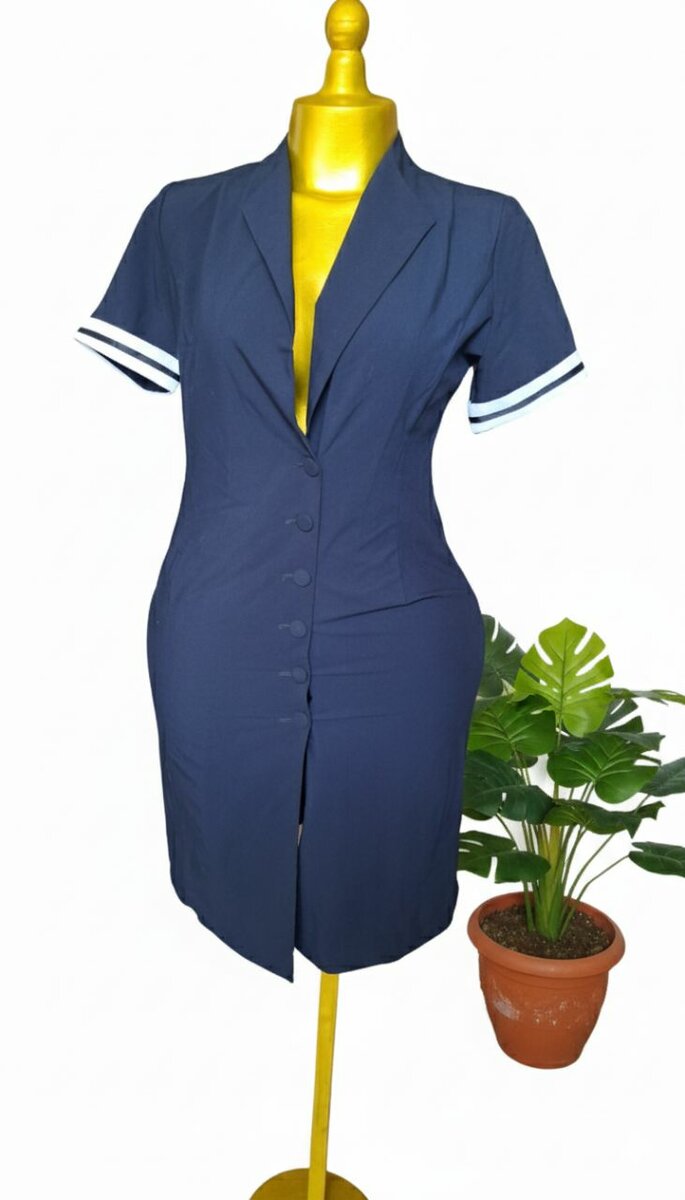 Robe élégante bleue marine