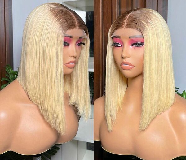 Perruque blonde mi-longue