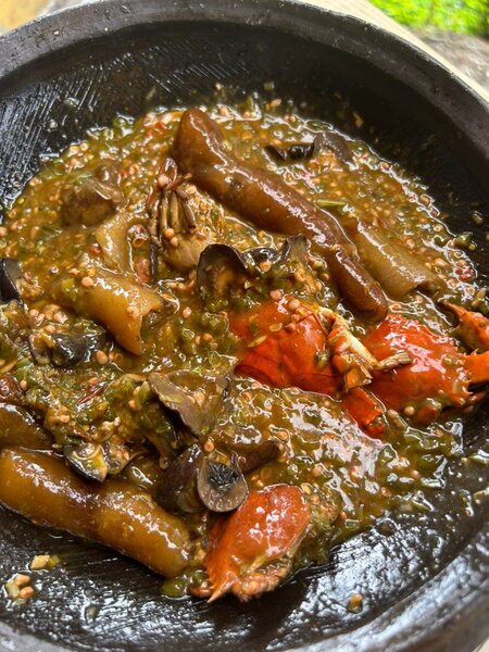 Soupe de fruits de mer exotiques