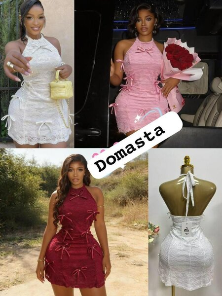 Robe courte en dentelle pour femmes