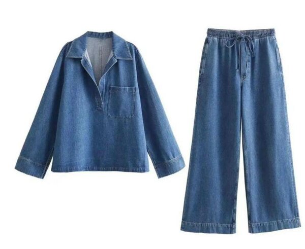 Ensemble décontracté en denim