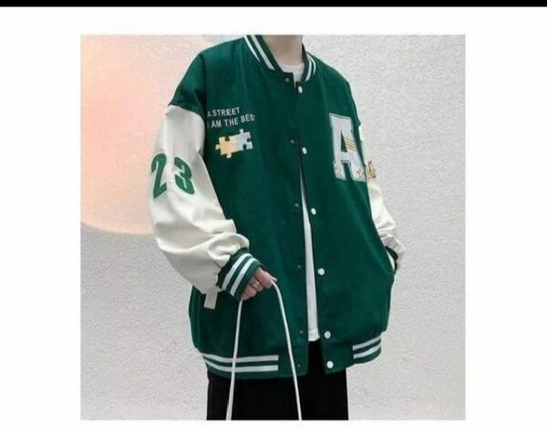 Blouson Varsity Vert et Blanc