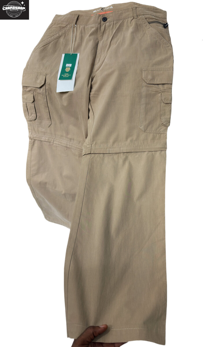 Pantalon cargo convertible beige