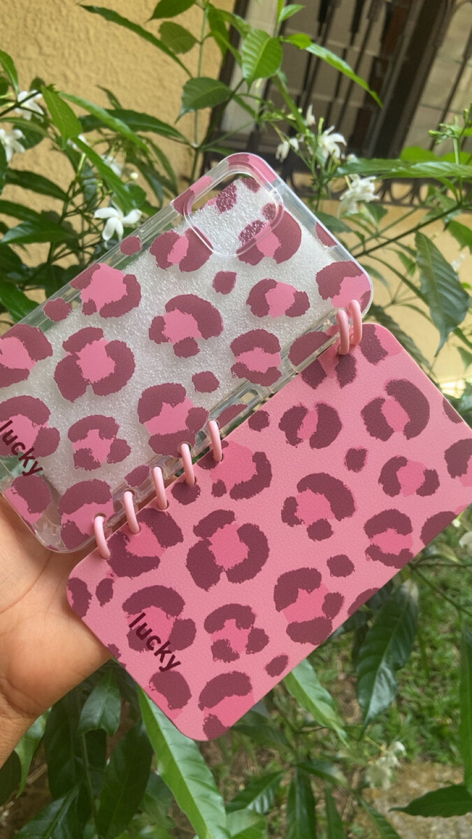 Coque téléphone léopard rose