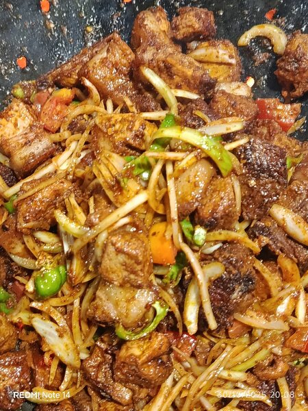 Porc braisé et sauté