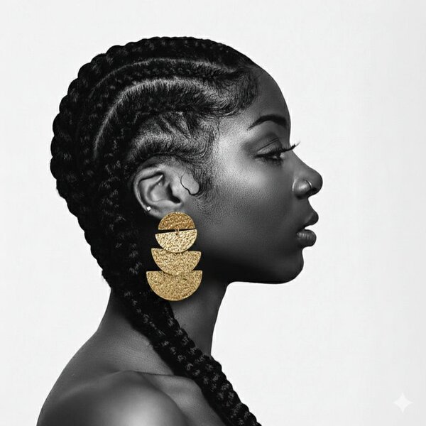 Boucles d'oreilles pendantes dorées