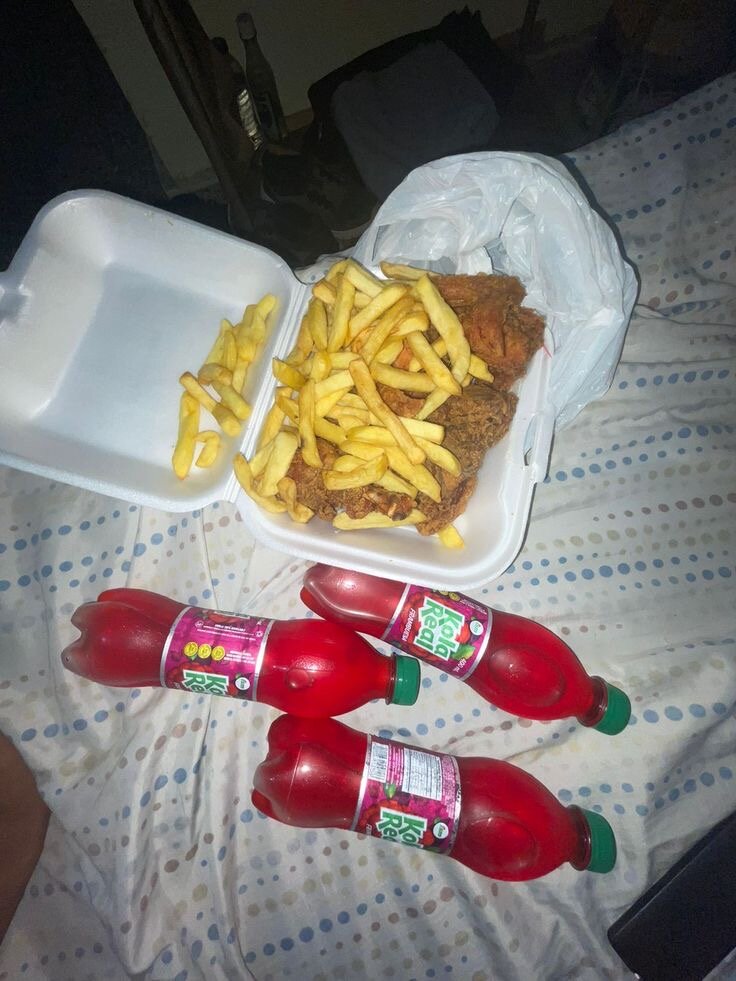 Poulet frit et frites