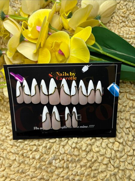 Ongles Press-Ons Elegant Blanc