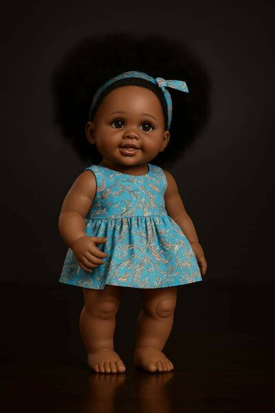 Poupée bébé réaliste afro