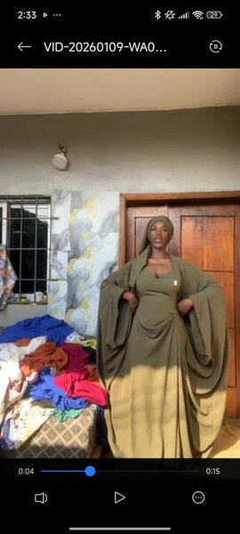 Ensemble robe et foulard africain