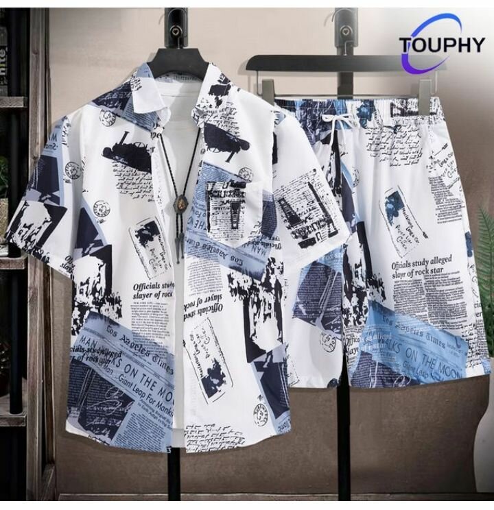 Ensemble chemise et short été imprimé