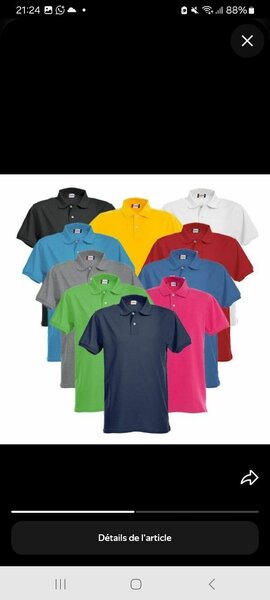 Polo en coton multicolore