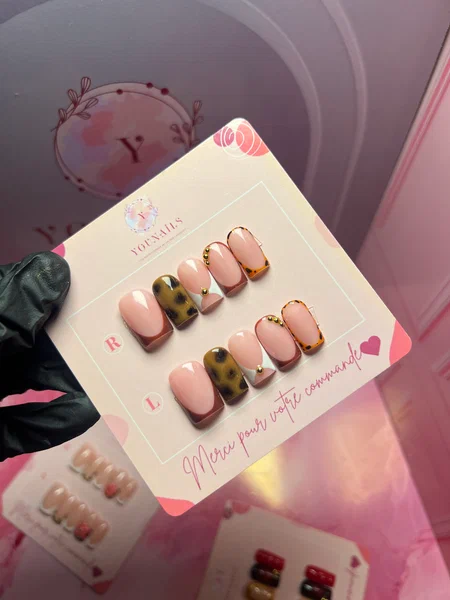 Ongles Press-Ons Léopard Chic