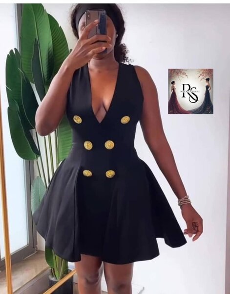Robe élégante noire femme