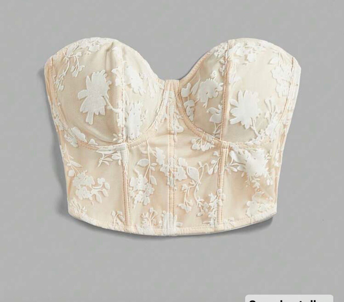 Top bustier élégant floral