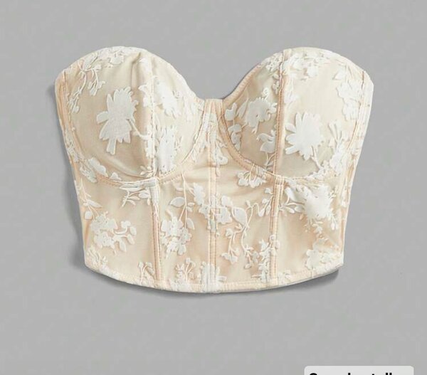 Top bustier élégant floral