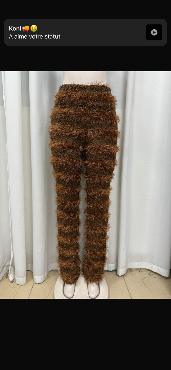 Pantalon texturé élégant femme