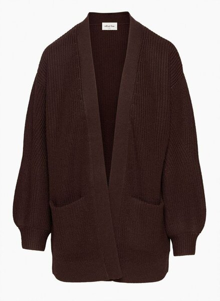Cardigan en maille marron