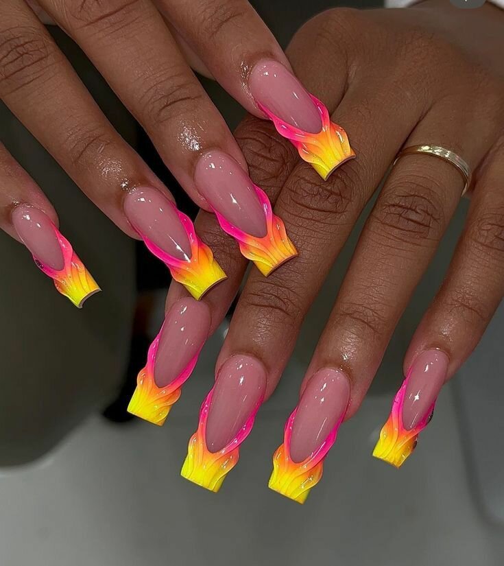 Ongles Acryliques Art Floral