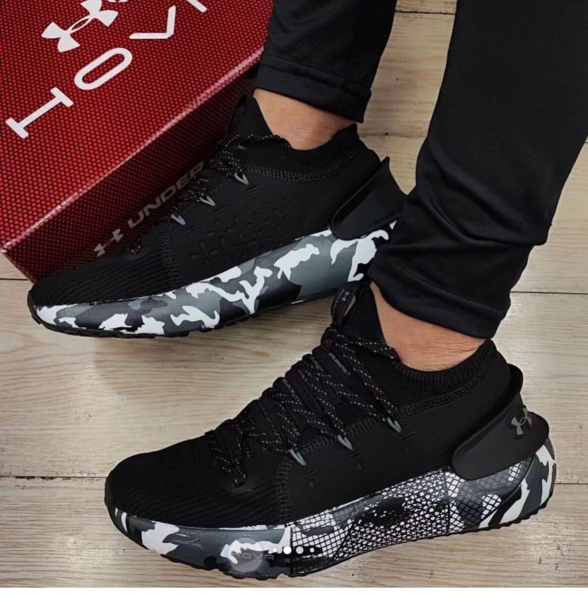 Baskets Noires Camo Homme